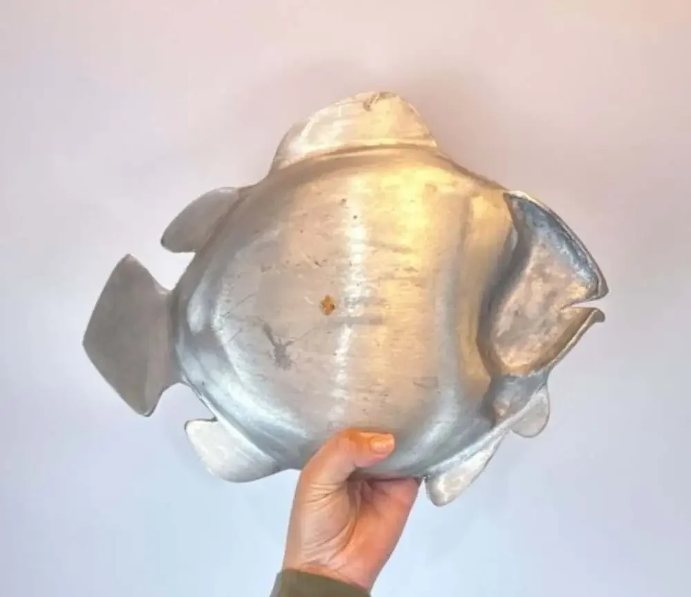 Vintage Cast Aluminum Fish Decorative Tray Serving Platter